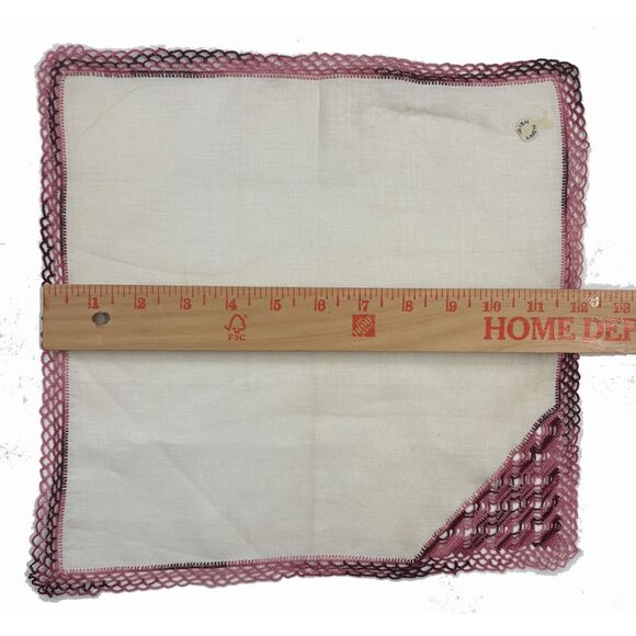 Irish Linen Bridesmaid Handkerchief Wedding Crochet Lace Cottagecore Granny - Picture 4 of 5